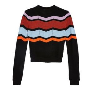 Top Shop Black Chevron Sweater